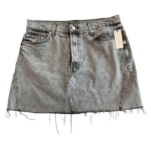 MOTHER Dresses & Skirts - SNACKS FROM MOTHER MINI CARBON JEAN SKIRT SIZE: 32 ANTHROPOLOGIE/ NWT